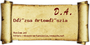 Dózsa Artemíszia névjegykártya